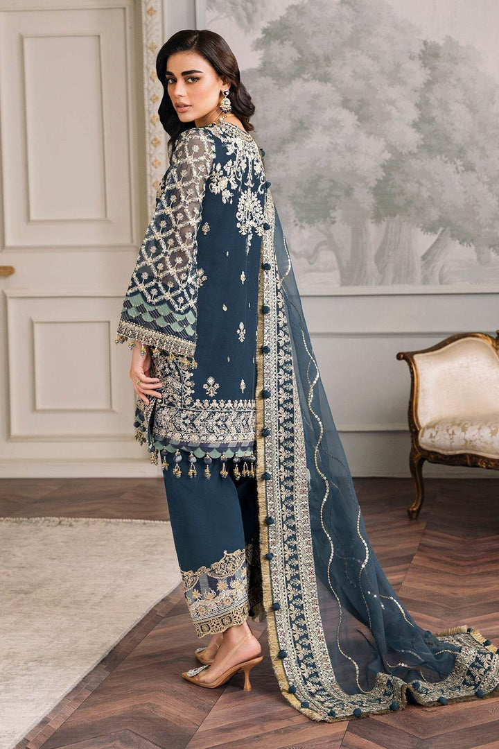 Luxurious 3-Piece Chiffon Ensemble EMBROIDERED CHIFFON CH12-01 UNSTITCHED - ZEYTONCART