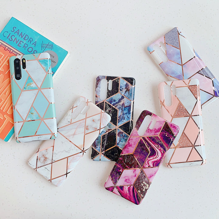 Electroplated marble mobile phone case - ZEYTONCART