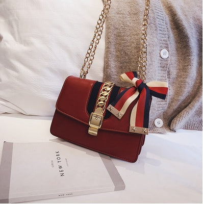 Satin chain fashion shoulder bag - ZEYTONCART