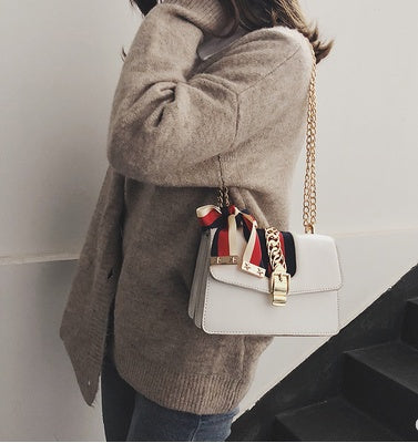 Satin chain fashion shoulder bag - ZEYTONCART