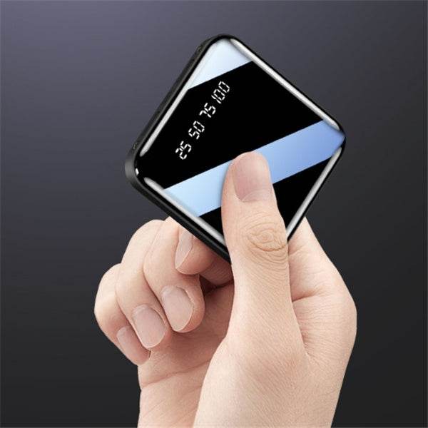 Mini Power Bank 20000 MAh Portable Mirror Digital Display Power Bank - ZEYTONCART
