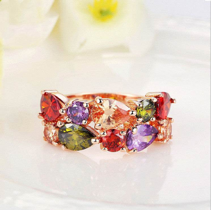 Colored zircon rings - ZEYTONCART
