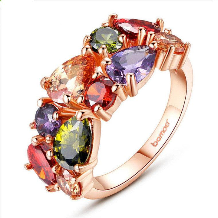 Colored zircon rings - ZEYTONCART
