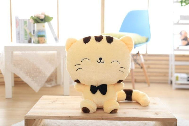 45cm Cute New style cat plush toys stuffed animals colorful big face cat doll kids pillow baby cushion pink/blue - ZEYTONCART