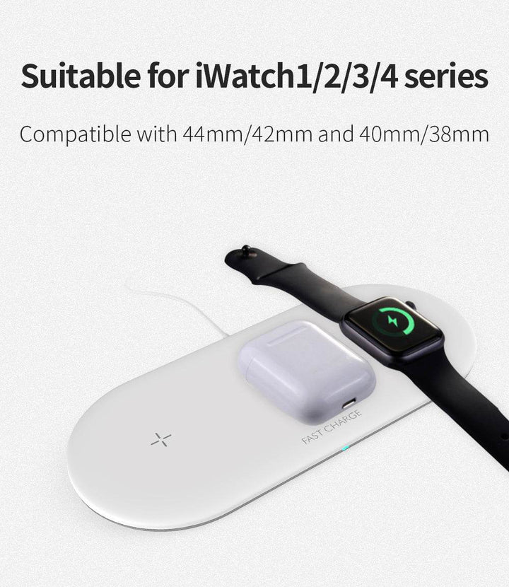 Compatible with Apple, Mobile phone desktop wireless charging three-in-one iwatch charger - ZEYTONCART