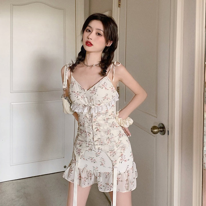 Floral sling retro skirt - ZEYTONCART