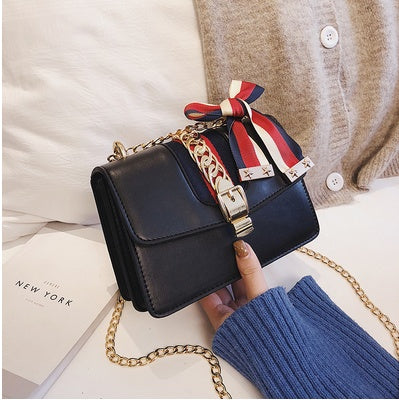 Satin chain fashion shoulder bag - ZEYTONCART