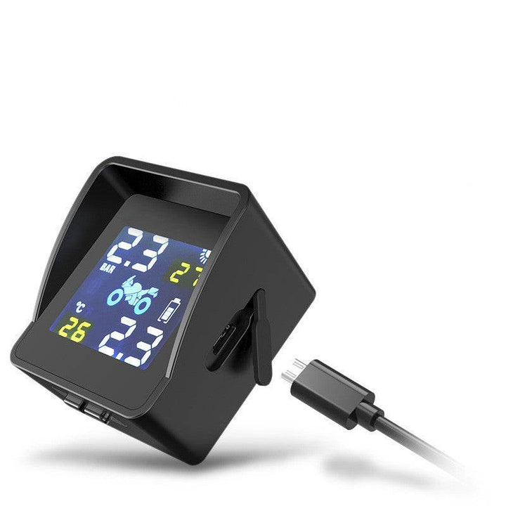 Solar motorcycle tire pressure monitor - ZEYTONCART