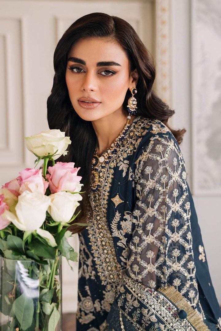 Luxurious 3-Piece Chiffon Ensemble EMBROIDERED CHIFFON CH12-01 UNSTITCHED - ZEYTONCART