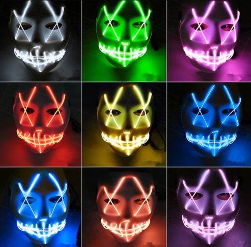 Halloween Led Glowing Full Face Mask - ZEYTONCART