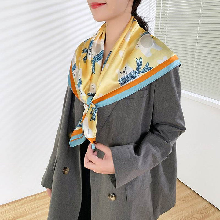 Fashion Silk Scarves Female Printing Hijab - ZEYTONCART