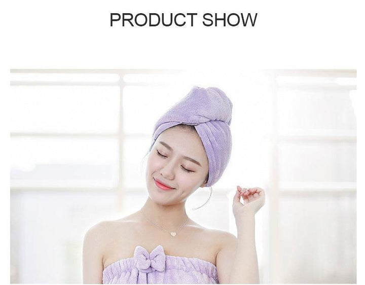 Female cute speed hair towel towel turban - ZEYTONCART