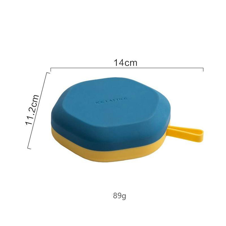 Silicone 12 Cavity Hexagon 3D Ice Mold DIY Popsicle Mould Ice Cream Makers Storage Box - ZEYTONCART