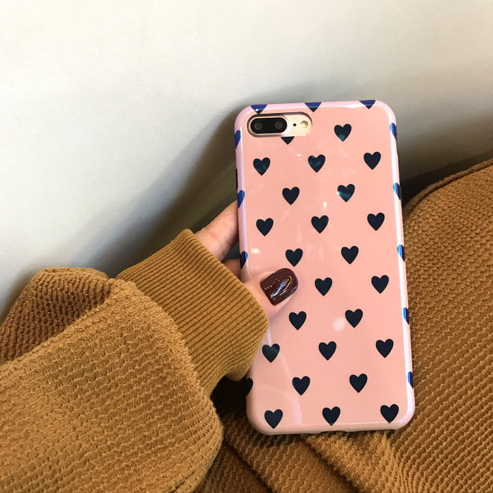 Blu-ray Laser Gradient Case For  Love Heart Phone Cases For Glossy Soft Silicon Back Cover - ZEYTONCART