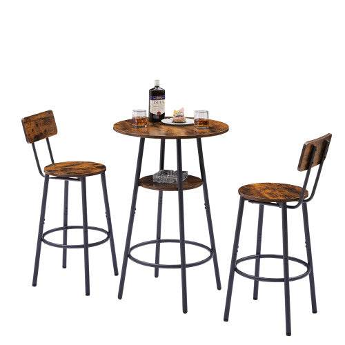 Round Bar Stools With Shelves - ZEYTONCART