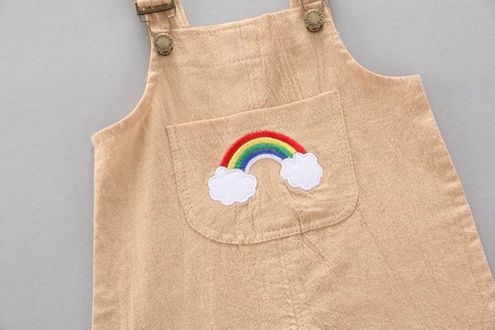 Rainbow Bib Pants Girls Baby Kids - ZEYTONCART