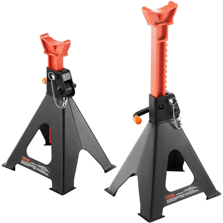 VEVOR Jack Stands, 6 Ton  13,000 Lbs Capacity Car Jack Stands Double Locking, 14.2 -23 Inch Adjustable Height, For Lifting SUV, Pickup Truck, Car And UTV ATV, Red, 1 Pair - ZEYTONCART