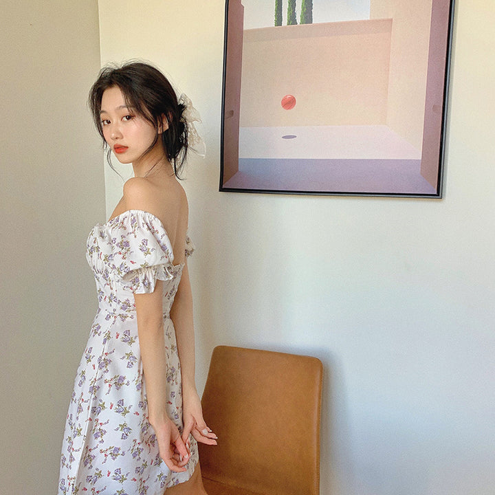 Floral short-sleeved dress - ZEYTONCART