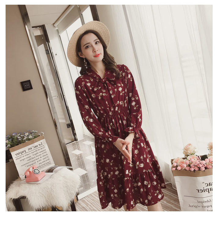 Ladies loose floral dress - ZEYTONCART