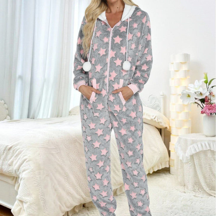 European And American Autumn And Winter One-piece Women's Pajamas Suit - ZEYTONCART