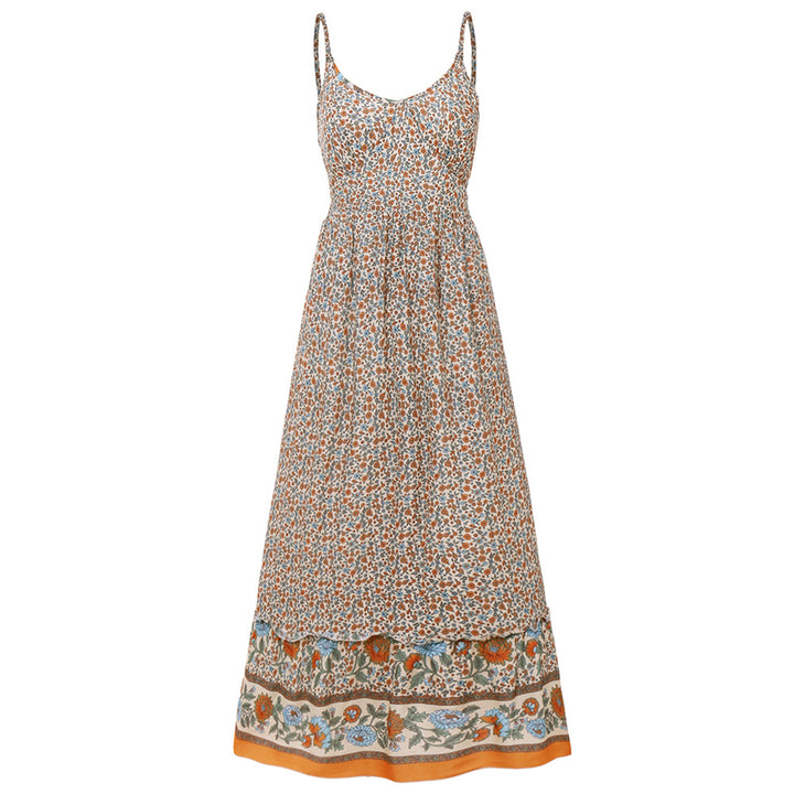 High waist floral dress - ZEYTONCART