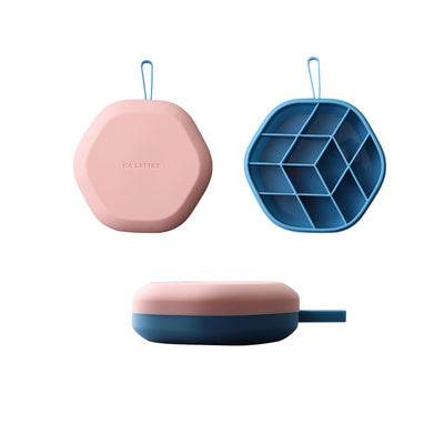 Silicone 12 Cavity Hexagon 3D Ice Mold DIY Popsicle Mould Ice Cream Makers Storage Box - ZEYTONCART