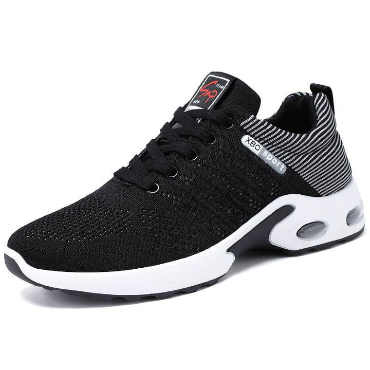 Fashion Mesh Shoes With Striped Design Men Outdoor Breathable  Lace-up Sneakers Csual Lightweight Running Sports Shoes For Men - ZEYTONCART