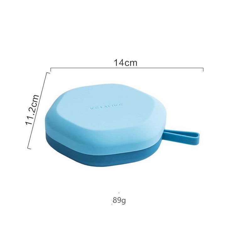 Silicone 12 Cavity Hexagon 3D Ice Mold DIY Popsicle Mould Ice Cream Makers Storage Box - ZEYTONCART