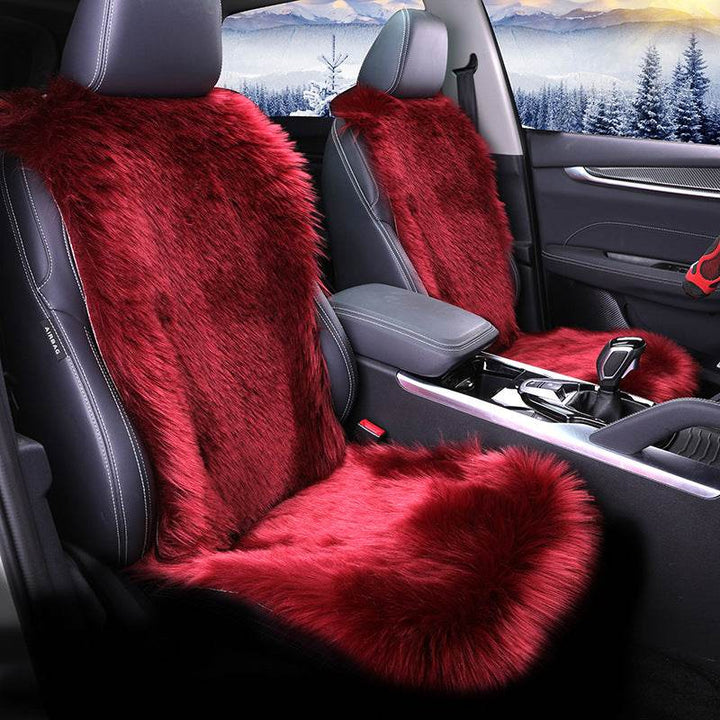 All-inclusive Car Seat Cover Plush Cushion Three-piece Cushion Universal Cushion Winter - ZEYTONCART