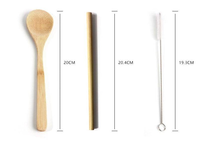Bamboo Utensils Wooden Travel Cutlery Set Reusable Utensils With Pouch Camping Utensils Zero Waste Fork Spoon Knife Flatware Set - ZEYTONCART