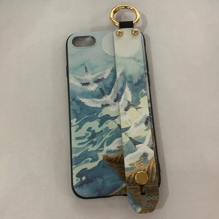 Compatible with Apple, Rose Flowers Wrist Strap phone Cases For iPhone - ZEYTONCART