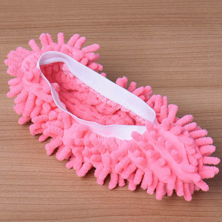 2pcs Set Multifunctional Chenille Micro Fiber Slipper Shoe Covers Clean Slippers Lazy Drag Shoe Mop Caps Household CleanTools - ZEYTONCART
