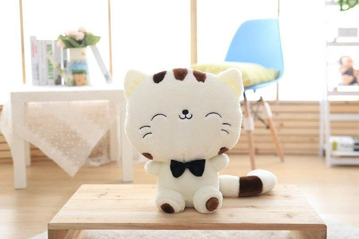 45cm Cute New style cat plush toys stuffed animals colorful big face cat doll kids pillow baby cushion pink/blue - ZEYTONCART