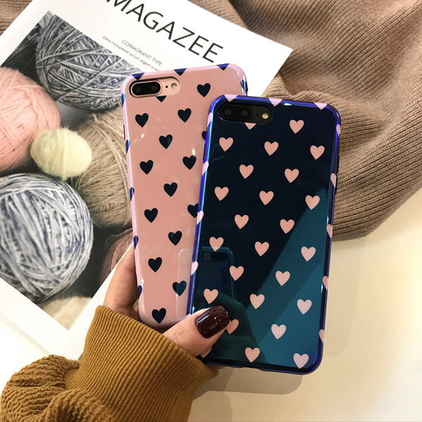 Blu-ray Laser Gradient Case For  Love Heart Phone Cases For Glossy Soft Silicon Back Cover - ZEYTONCART
