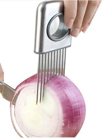 Multifunction Stainless Steel Onion Cutter Chopper Slicer Vegetable Cutting Loose Meat Lemon Tomato Slicing Gadget - ZEYTONCART