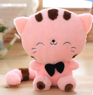 45cm Cute New style cat plush toys stuffed animals colorful big face cat doll kids pillow baby cushion pink/blue - ZEYTONCART