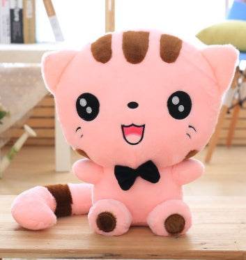 45cm Cute New style cat plush toys stuffed animals colorful big face cat doll kids pillow baby cushion pink/blue - ZEYTONCART