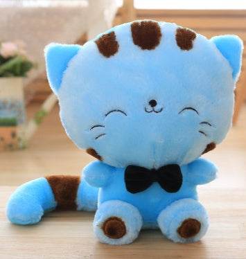 45cm Cute New style cat plush toys stuffed animals colorful big face cat doll kids pillow baby cushion pink/blue - ZEYTONCART