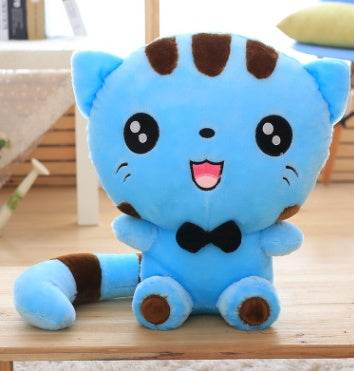 45cm Cute New style cat plush toys stuffed animals colorful big face cat doll kids pillow baby cushion pink/blue - ZEYTONCART