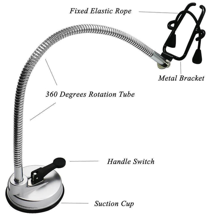Hair Organization Hair Dryer Free Hands Head Rotator 360 Degrees Holder Stand Lazy Holder Suction Cup Holder Pet Grooming Rack - ZEYTONCART