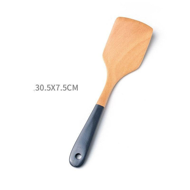 Household Non-stick Wooden Spatula Rice Spoon Wooden Soup Spoon Cookware Set - ZEYTONCART