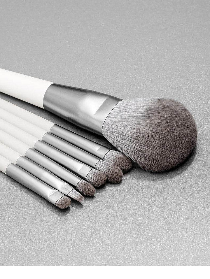 ZOREYA silver foxtail 10 makeup brushes - ZEYTONCART