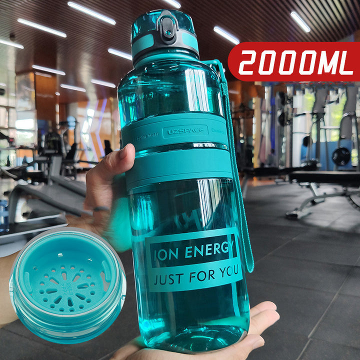 Large Capacity Sports Water Cup Portable Fitness Plastic Large Water Bottle - ZEYTONCART