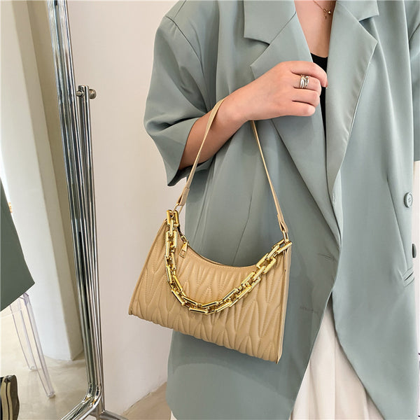Fashion Acrylic Chain Underarm Bag - ZEYTONCART
