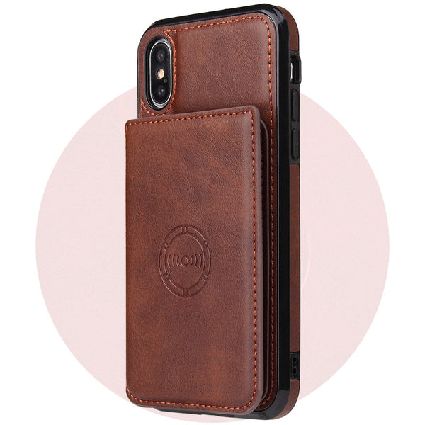Card wallet leather case phone case - ZEYTONCART