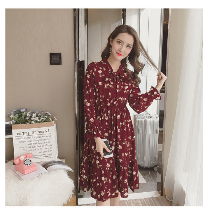 Ladies loose floral dress - ZEYTONCART