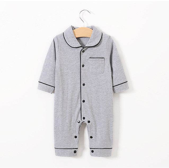 Baby pajamas solid color baby onesies kids clothes - ZEYTONCART