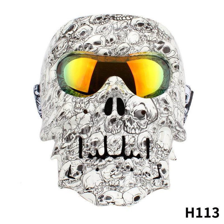 Face Mask Motorcycle Windproof Mask Skull Glasses Male - ZEYTONCART