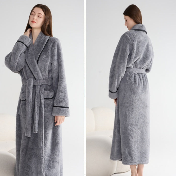 Autumn And Winter Thick Night-robe Couple Style - ZEYTONCART