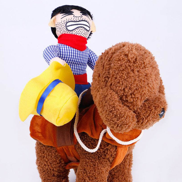 Cartoon Pet Cowboy Horseback Riding Costume Pet Supplies - ZEYTONCART